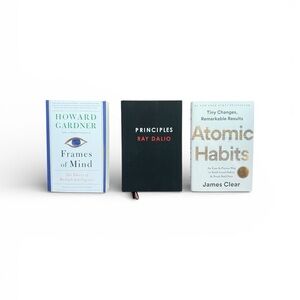 Set of Three Books: Frames of Mind, Principles, Atomic Habits